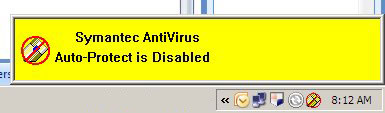 Symantec Antivirus error