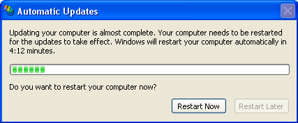 Automatic updates restart