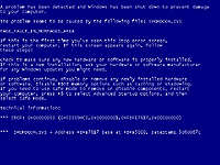 Windows blue screen of death (BSOD)